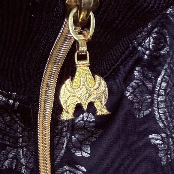 Ablanche Black & Silver Paisley Bomber Jacket, 2XL - Picture 7 of 8